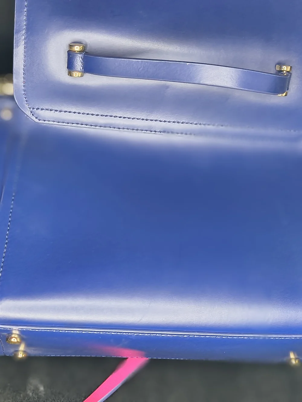 Kate Spade Shoulder Bag in Bright Pink Inside and Blue Vintage